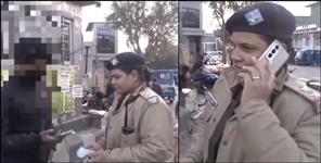 image: Challan of 618 youths broking traffic rules