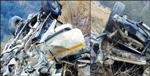 image: driver died as Bolero fell into deep ditch in Rudraprayag