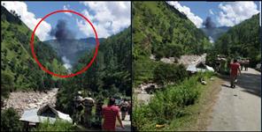 image: helicopter fall down in uttarkashi UPDATE