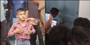 image: student locked in school Due to negligence of teachers