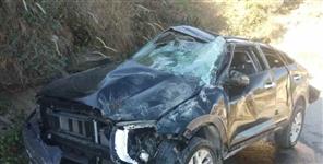 image: Uncontrolled car Overturned in Nainital