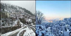 image: Snowfall in Mussoorie Dhanaulti