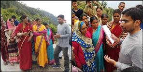 image: nainital dm savin bansal in udua village