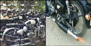 image: Modified Silencer Bullet siege in Udham Singh Nagar Uttarakhand