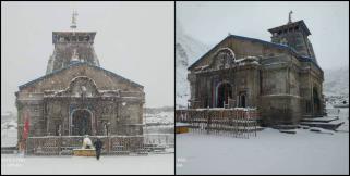 image: Work progress in kedarnath temple