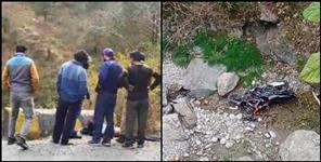 image: Bike fell into 200 feet deep ditch  painful death of two youths