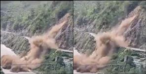 image: road closed due to landslide on badrinath highway