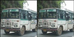 image: New roadways bus gear liver broken on almora-haldwani highway