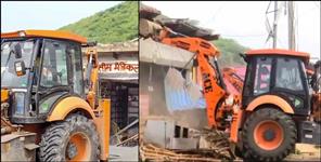image: 35 illegal Shops Demolished in Ramnagar