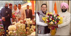 image: CM Dhami arrived at Vasanthotsav organized at Raj Bhavan  inspected the stalls