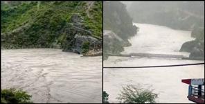 image: bridge destroyed after heavy rain in rudraprayag