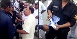 image: Bjp leaders got entangled with the petrolling unit on challan