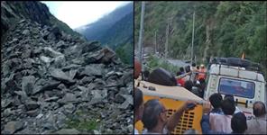 image: Landslide in Dharasu Uttarkashi contact cut off with Dehradun Rishikesh