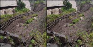 image: Water logging in kathgodam railway track