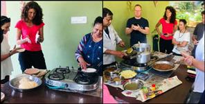 image: Foreigners are taking training of cooking pahadi dishes