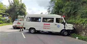 image: Ambulance accident carrying the dead body of General Bipin Rawat