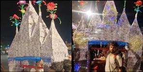 image: Kanwar adorned with Rs 1 25 lakh notes in Haridwar