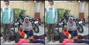 image: Family reached Uttarakhand on foot from Rajasthan