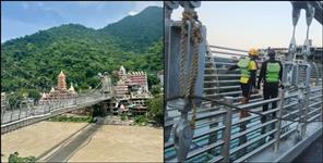 image: Tourist falls into Ganga from under-construction Bajrang Setu