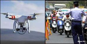 image: Drone camera to monitor traffic system in Rishikesh