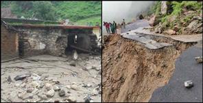 image: Roads broken due to heavy rains in Uttarakhand