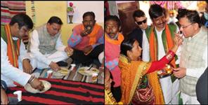 image: CM pushkar singh dhami met his old friend nand kishor in rajpura