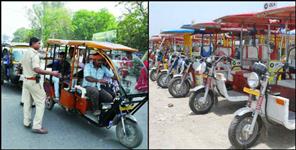 image: no charging points for e rickshaws in Dehradun