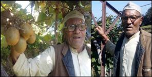 image: Almora farmer Mohan Singh Latwal Kiwi Farming