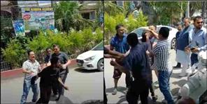image: Youth thrashed in front of minister Ganesh Joshi in Dehradun