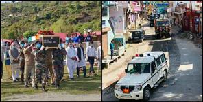 image: Rudraprayag army soldier shaheed devendra singh last goodbye