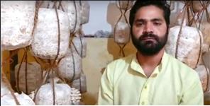 image: mushroom farming uttarakhand story of vipin chamoli