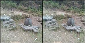image: Antique sculptures found during road cutting at lakhamandal