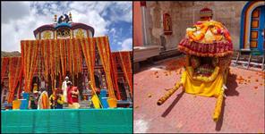 image: Preparations to open the doors of Badrinath Dham