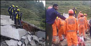 image: Landslide in pengarh village Chamoli district 4 died