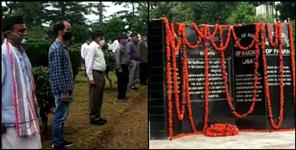 image: Tribute to martyrs in Almora Cantt