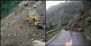 image: Roads closed due to rain in Uttarakhand