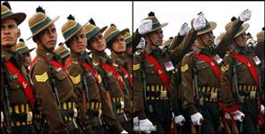 image: GARHWAL RIFLE PASSING OUT PARADE LANCE DOWN