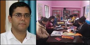 image: SDM Himanshu Kafaltia opens library in Tehsil