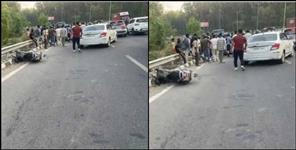 image: High speed car hit 3 people in Dehradun Doiwala