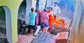 Haridwar Ashram Fight Sant Assault Caught on CCTV