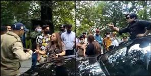 image: Woman misbehaved with police in Nainital