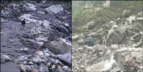 image: landslide on badrinath highway