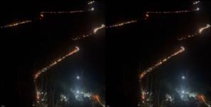 image: Wedding processions stuck due to traffic jam on Badrinath Highway