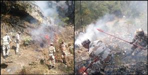 image: ITBP jawans extinguished fire in Uttarkashi