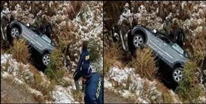 image: Car fell into a ditch in Chakrata Laga Pokhari