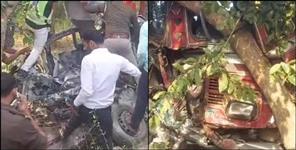image: Car truck collision in Rudrapur Uttarakhand 4 dead