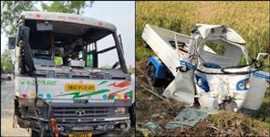 image: Two killed and 14 injured in Dehradun bus accident