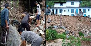 image: Roads collapsed due to heavy rain in Bageshwar