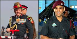 image: MS DHONI TRAINING IN SIACHIN