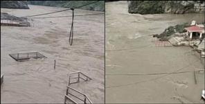 image: Kedarnath Alaknanda Mandakini river water level increased